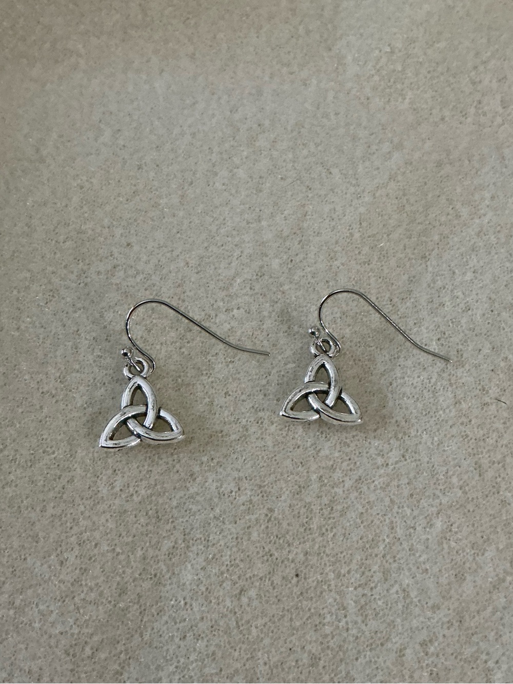 Silver tone Trinity Knot Drop Earrings - Women Jewelry